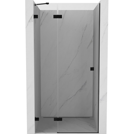 Mexen Lunar drzwi prysznicowe uchylne lewe 80 cm, transparent, czarne - 834-080-000-70-00-L