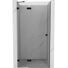 Mexen Lunar drzwi prysznicowe uchylne lewe 80 cm, transparent, czarne - 834-080-000-70-00-L