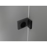 Mexen Lunar drzwi prysznicowe uchylne lewe 80 cm, transparent, czarne - 834-080-000-70-00-L