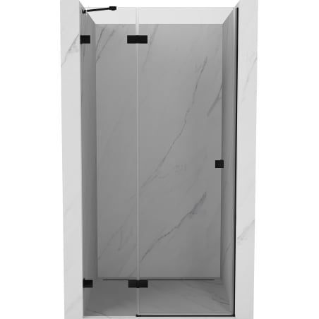 Mexen Lunar drzwi prysznicowe uchylne lewe 115 cm, transparent, czarne - 834-115-000-70-00-L