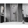 Mexen Lunar drzwi prysznicowe uchylne lewe 115 cm, transparent, czarne - 834-115-000-70-00-L
