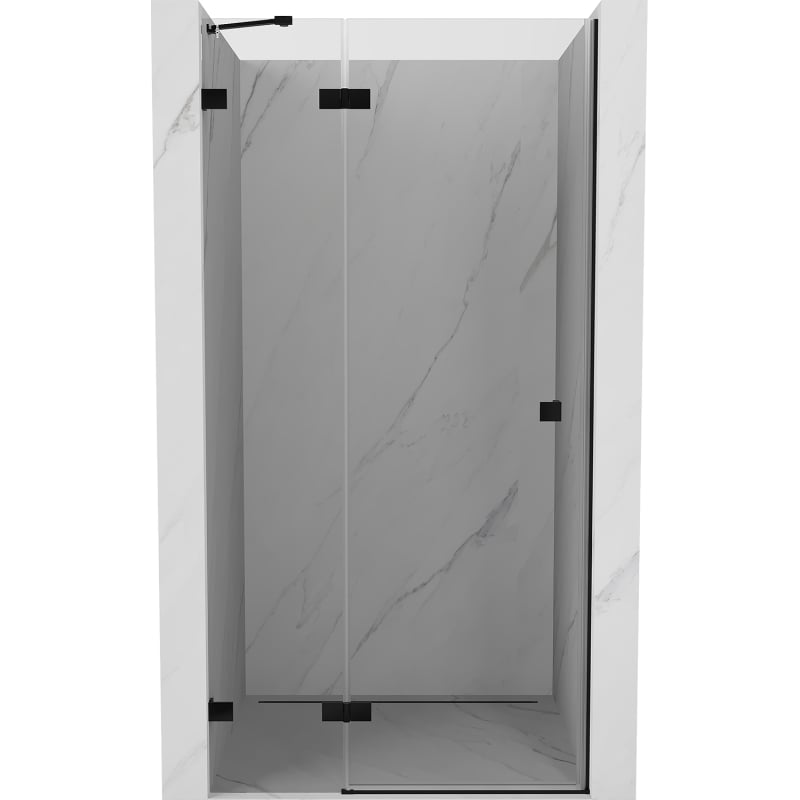 Mexen Lunar drzwi prysznicowe uchylne lewe 120 cm, transparent, czarne - 834-120-000-70-00-L
