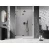 Mexen Lunar drzwi prysznicowe uchylne lewe 135 cm, transparent, czarne - 834-135-000-70-00-L