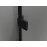 Mexen Lunar drzwi prysznicowe uchylne lewe 140 cm, transparent, czarne - 834-140-000-70-00-L
