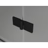 Mexen Lunar drzwi prysznicowe uchylne lewe 140 cm, transparent, czarne - 834-140-000-70-00-L