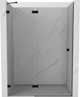 Mexen Lunar drzwi prysznicowe uchylne lewe 140 cm, transparent, czarne - 834-140-000-70-00-L