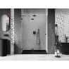Mexen Lunar drzwi prysznicowe uchylne lewe 140 cm, transparent, czarne - 834-140-000-70-00-L