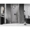 Mexen Lunar drzwi prysznicowe uchylne lewe 80 cm, transparent, gun metal - 834-080-000-95-00-L