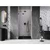 Mexen Lunar drzwi prysznicowe uchylne lewe 120 cm, transparent, gun metal - 834-120-000-95-00-L