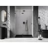 Mexen Lunar drzwi prysznicowe uchylne lewe 140 cm, transparent, gun metal - 834-140-000-95-00-L