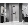 Mexen Lunar drzwi prysznicowe uchylne lewe 140 cm, transparent, gun metal - 834-140-000-95-00-L