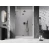 Mexen Lunar drzwi prysznicowe uchylne lewe 140 cm, transparent, gun metal - 834-140-000-95-00-L