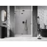 Mexen Lunar drzwi prysznicowe uchylne lewe 140 cm, transparent, gun metal - 834-140-000-95-00-L