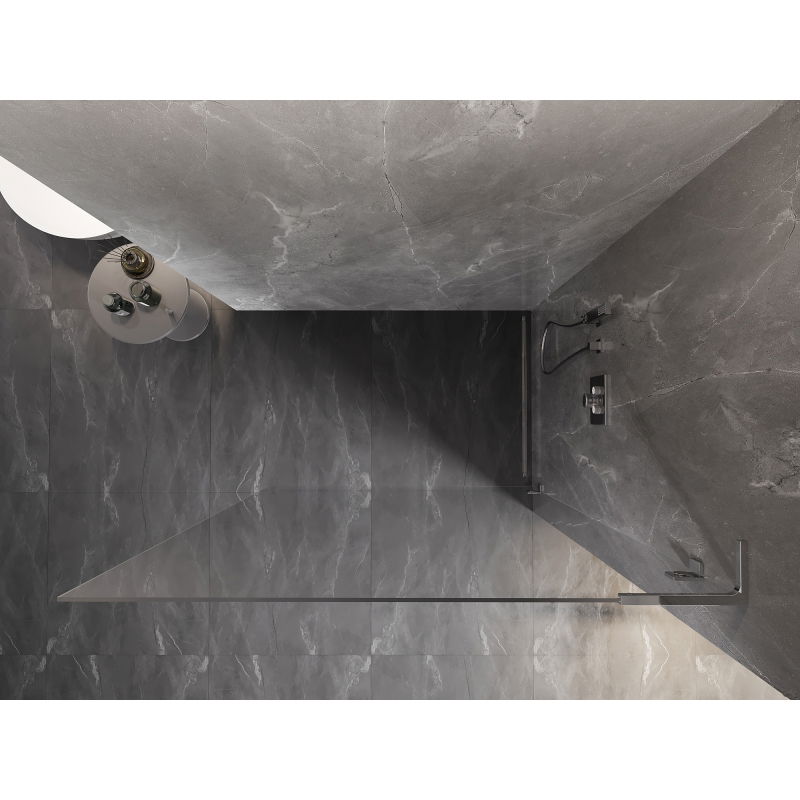 Mexen Lunar L ścianka prysznicowa Walk-in prawa 60 x 200 cm, transparent 8 mm, chrom - 830L-060-000-01-00-P