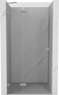 Mexen Lunar drzwi prysznicowe uchylne lewe 110 cm, transparent, nikiel szczotkowany - 834-110-000-97-00-L