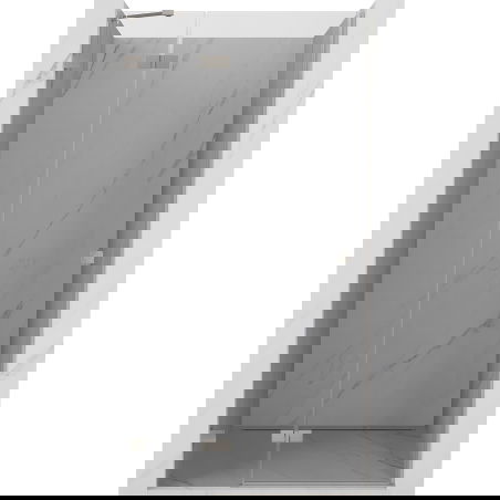 Mexen Lunar drzwi prysznicowe uchylne lewe 120 cm, transparent, nikiel szczotkowany - 834-120-000-97-00-L