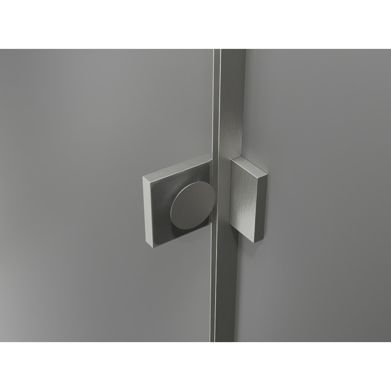 Mexen Lunar drzwi prysznicowe uchylne lewe 120 cm, transparent, nikiel szczotkowany - 834-120-000-97-00-L