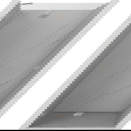 Mexen Lunar drzwi prysznicowe uchylne lewe 135 cm, transparent, nikiel szczotkowany - 834-135-000-97-00-L