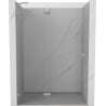 Mexen Lunar drzwi prysznicowe uchylne lewe 140 cm, transparent, nikiel szczotkowany - 834-140-000-97-00-L