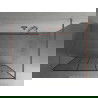 Mexen Kioto ścianka prysznicowa wolnostojąca 120 x 200 cm, czarny wzór 8 mm, różowe złoto - 800-120-002-60-78