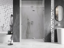 Mexen Lunar drzwi prysznicowe uchylne prawe 135 cm, transparent, chrom - 834-135-000-01-00-P