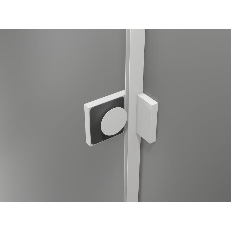 Mexen Lunar drzwi prysznicowe uchylne prawe 125 cm, transparent, białe - 834-125-000-20-00-P