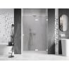Mexen Lunar drzwi prysznicowe uchylne prawe 130 cm, transparent, białe - 834-130-000-20-00-P