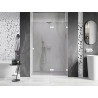 Mexen Lunar drzwi prysznicowe uchylne prawe 140 cm, transparent, białe - 834-140-000-20-00-P