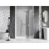 Mexen Lunar drzwi prysznicowe uchylne prawe 140 cm, transparent, białe - 834-140-000-20-00-P