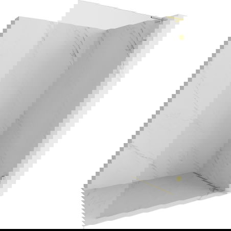 Mexen Lunar L ścianka prysznicowa Walk-in prawa 80 x 200 cm, transparent 8 mm, złota - 830L-080-000-50-00-P