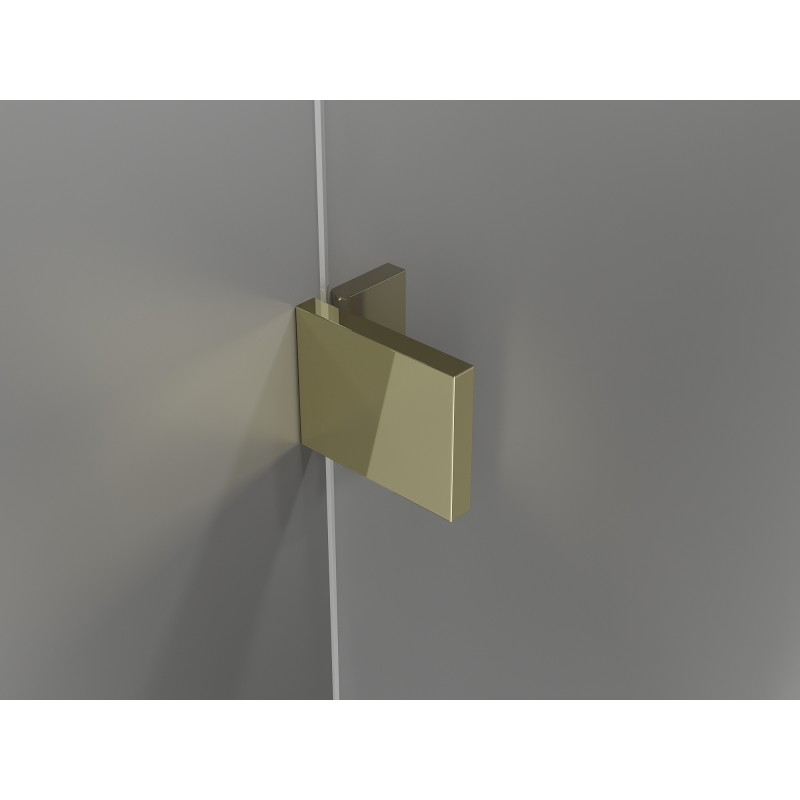 Mexen Lunar drzwi prysznicowe uchylne prawe 125 cm, transparent, złote - 834-125-000-50-00-P
