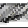 Mexen Lunar drzwi prysznicowe uchylne prawe 135 cm, transparent, złote - 834-135-000-50-00-P