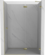 Mexen Lunar drzwi prysznicowe uchylne prawe 140 cm, transparent, złote - 834-140-000-50-00-P
