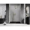 Mexen Lunar drzwi prysznicowe uchylne prawe 140 cm, transparent, złote - 834-140-000-50-00-P