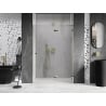 Mexen Lunar drzwi prysznicowe uchylne prawe 140 cm, transparent, złote - 834-140-000-50-00-P