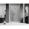 Mexen Lunar drzwi prysznicowe uchylne prawe 140 cm, transparent, złote - 834-140-000-50-00-P