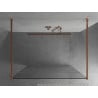 Mexen Kioto ścianka prysznicowa wolnostojąca 100 x 200 cm, biały wzór 8 mm, różowe złoto - 800-100-002-60-85