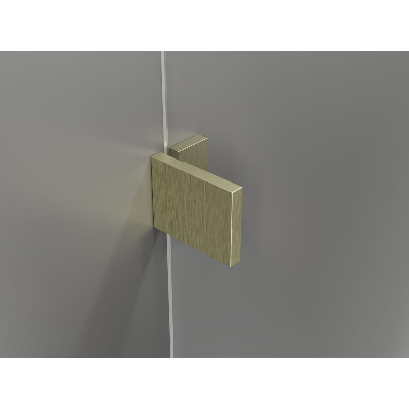 Mexen Lunar L ścianka prysznicowa Walk-in prawa 100 x 200 cm, transparent 8 mm, złota szczotkowana - 830L-100-000-55-00-P