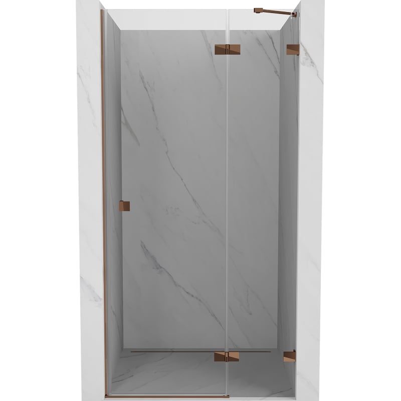 Mexen Lunar drzwi prysznicowe uchylne prawe 70 cm, transparent, różowe złoto - 834-070-000-60-00-P