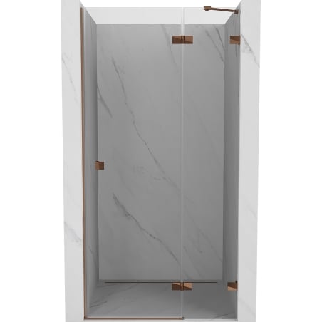 Mexen Lunar drzwi prysznicowe uchylne prawe 95 cm, transparent, różowe złoto - 834-095-000-60-00-P
