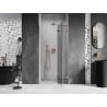 Mexen Lunar drzwi prysznicowe uchylne prawe 110 cm, transparent, różowe złoto - 834-110-000-60-00-P