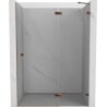Mexen Lunar drzwi prysznicowe uchylne prawe 135 cm, transparent, różowe złoto - 834-135-000-60-00-P