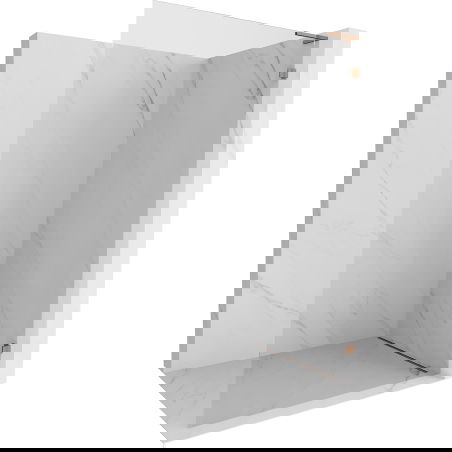 Mexen Lunar L ścianka prysznicowa Walk-in prawa 100 x 200 cm, transparent 8 mm, różowe złoto - 830L-100-000-60-00-P