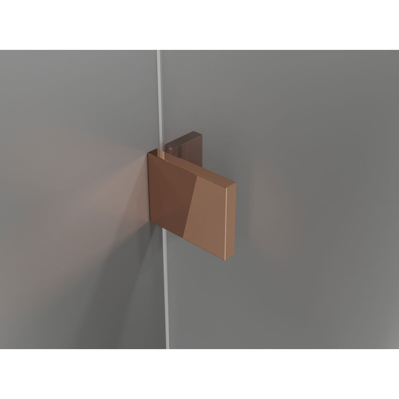 Mexen Lunar L ścianka prysznicowa Walk-in prawa 120 x 200 cm, transparent 8 mm, różowe złoto - 830L-120-000-60-00-P