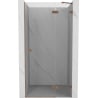 Mexen Lunar drzwi prysznicowe uchylne prawa 70 cm, transparent, miedź szczotkowana - 834-070-000-65-00-P