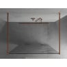 Mexen Kioto ścianka prysznicowa wolnostojąca 120 x 200 cm, biała fala 8 mm, różowe złoto - 800-120-002-60-97
