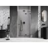 Mexen Lunar drzwi prysznicowe uchylne prawe 120 cm, transparent, czarne - 834-120-000-70-00-P