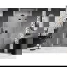 Mexen Lunar drzwi prysznicowe uchylne prawe 125 cm, transparent, czarne - 834-125-000-70-00-P