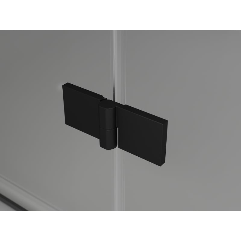 Mexen Lunar drzwi prysznicowe uchylne prawe 130 cm, transparent, czarne - 834-130-000-70-00-P