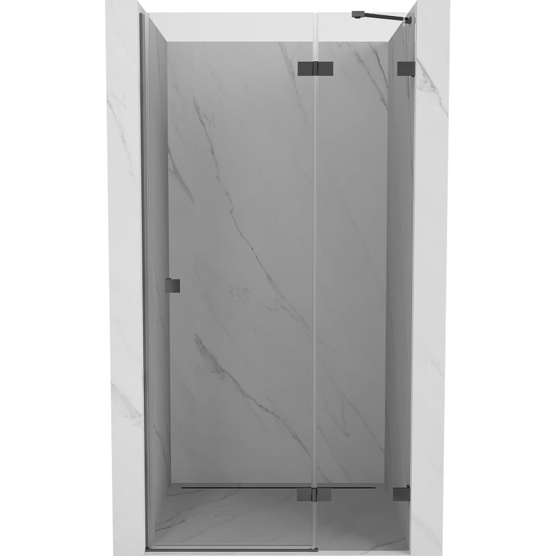 Mexen Lunar drzwi prysznicowe uchylne prawe 110 cm, transparent, gun metal - 834-110-000-95-00-P